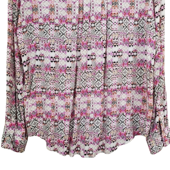 Anthropologie Maeve Islet Floral Print Button Down Rayon Casual  Summer XS - Picture 13 of 16